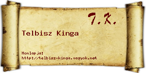 Telbisz Kinga névjegykártya